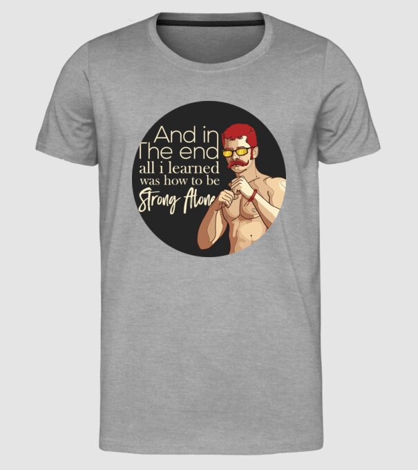 Strong alone model gri pe tricou