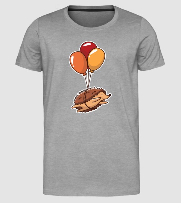 Arici cu balon model gri pe tricou