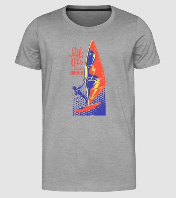 Surfs up this summer model gri pe tricou