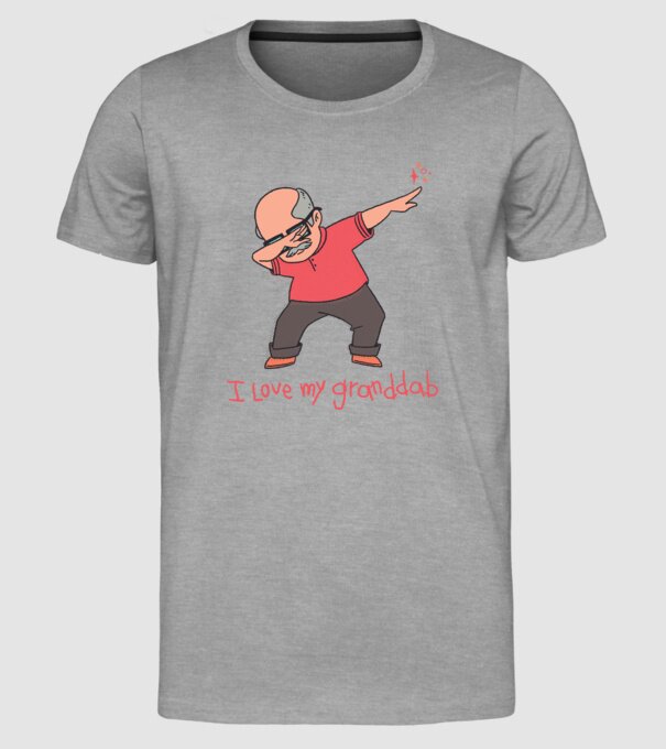 Îl iubesc pe bunicul meu model gri pe tricou