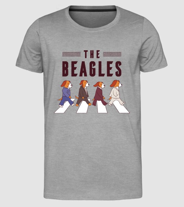 The Beagles model gri pe tricou