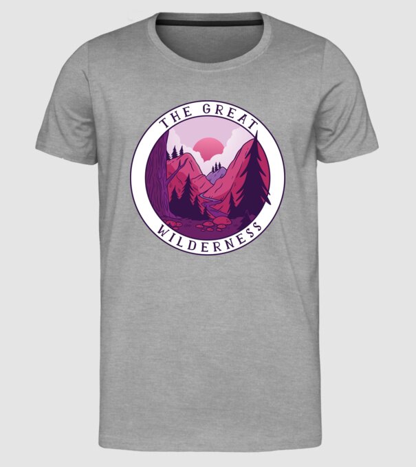 The Great Wilderness model gri pe tricou