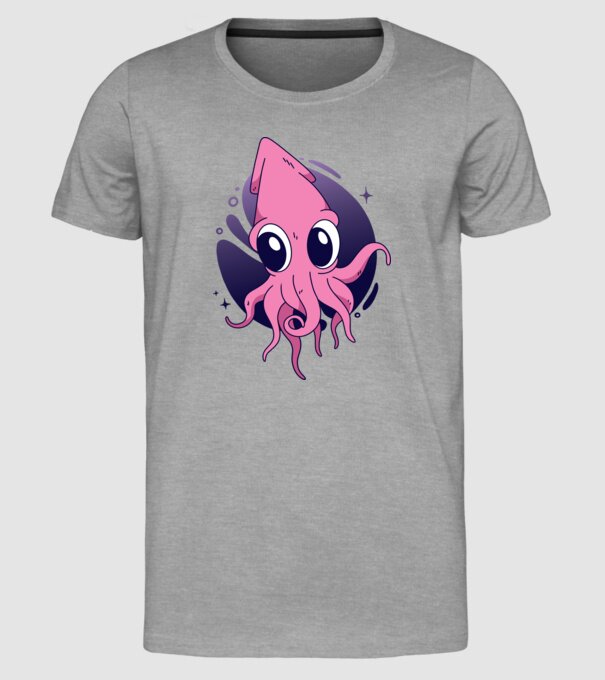 Calmar model gri pe tricou