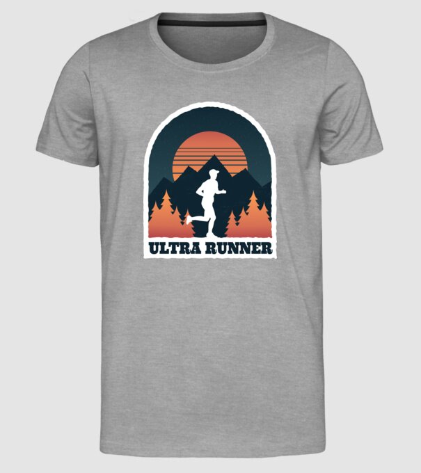 Ultra Runner Tricou alergare model gri pe tricou