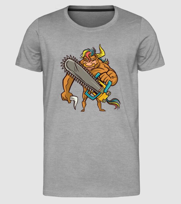 Unicorn Taur model gri pe tricou