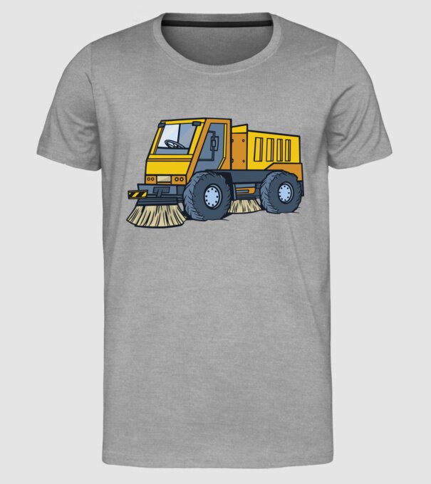 Camion spălare străzi model gri pe tricou