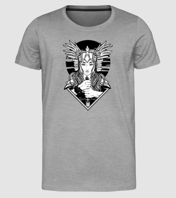 Zeița Valkyrie model gri pe tricou
