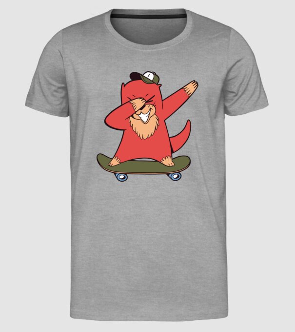 Vidră DAB model gri pe tricou