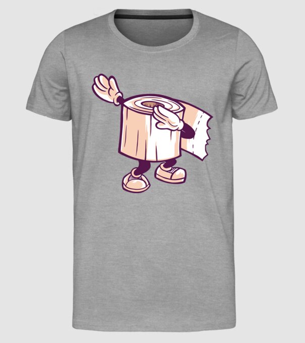 Hârtie igienică DAB model gri pe tricou