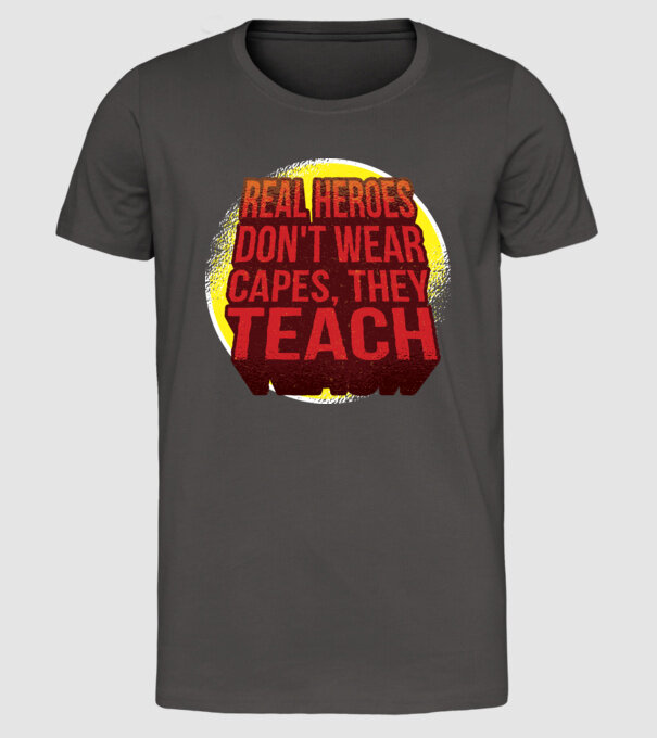 Adevărații eroi predau model gri închis pe tricou