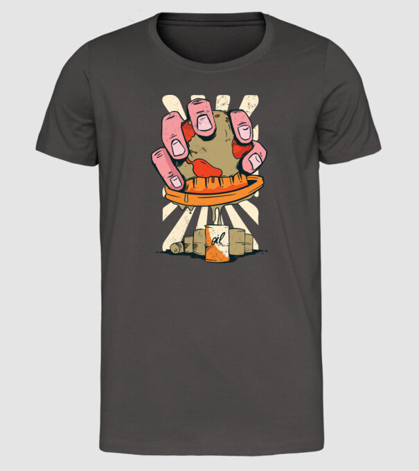 Epuizarea Pământului model gri închis pe tricou