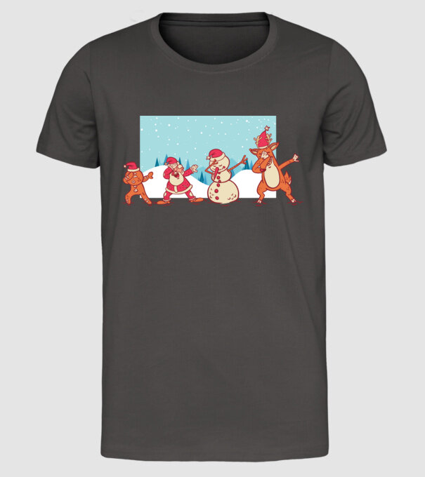 Crăciun DAB model gri închis pe tricou
