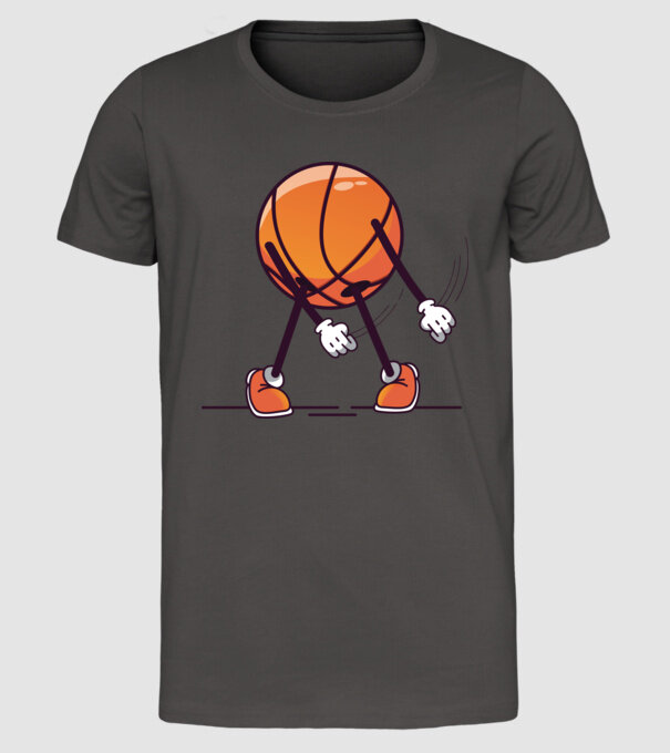 Baschet DAB model gri închis pe tricou