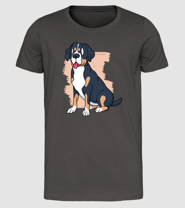 Câine model gri închis pe tricou