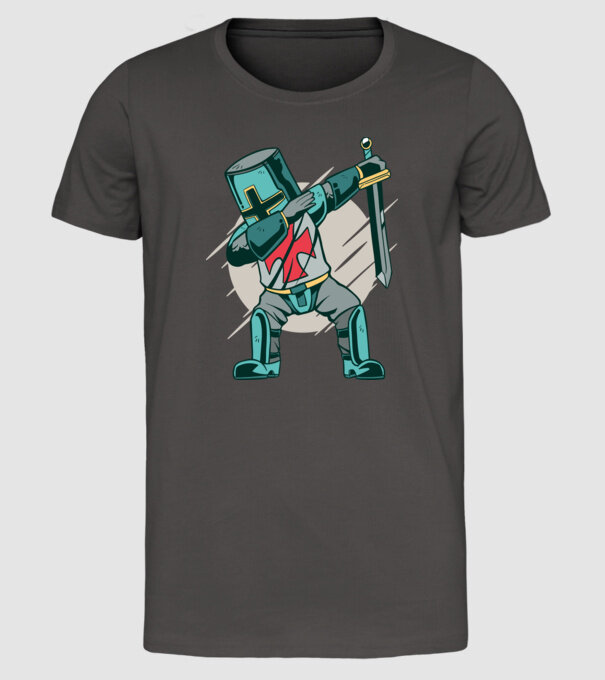 Cavaler DAB model gri închis pe tricou
