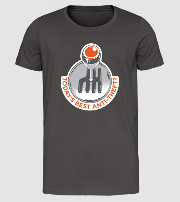 Cutia de viteze manuală este cel mai bun anti-furt tricou amuzant model gri închis pe tricou