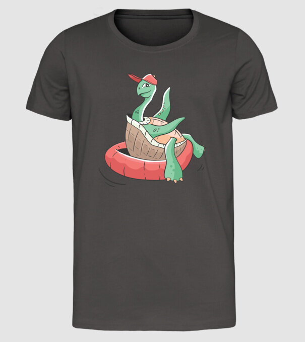 Broască țestoasă cool model gri închis pe tricou