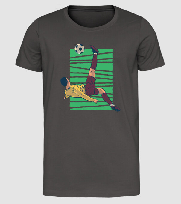 Fotbalist foarfecă model gri închis pe tricou