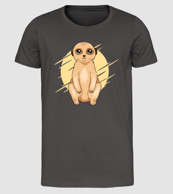 Suricată model gri închis pe tricou