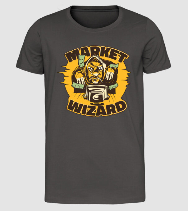 Guru al pieței bursiere model gri închis pe tricou