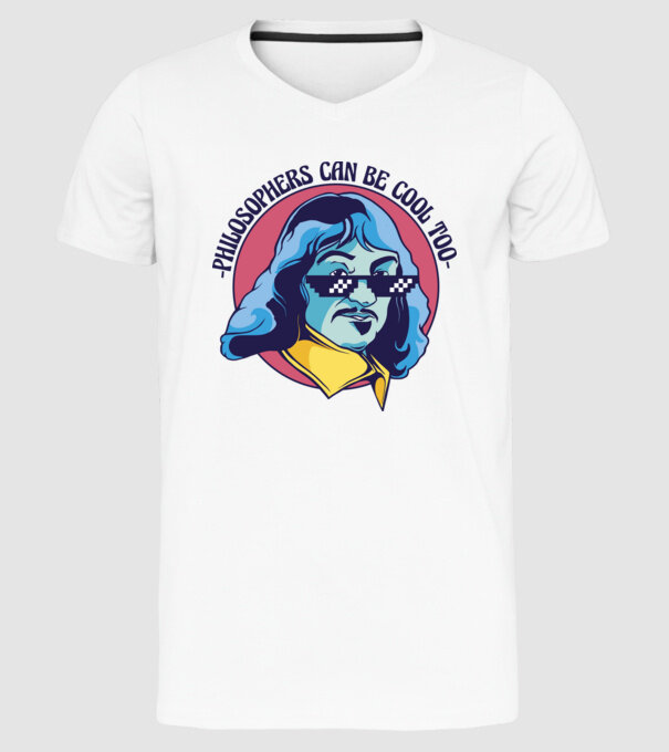 Chiar și Filozofii pot fi cool model alb pe tricou