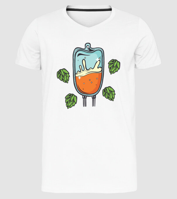 Grupa mea de sânge este IPA model alb pe tricou