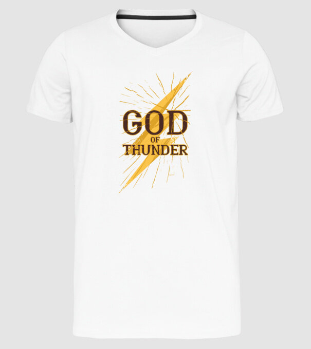Zeul Fulgerului model alb pe tricou