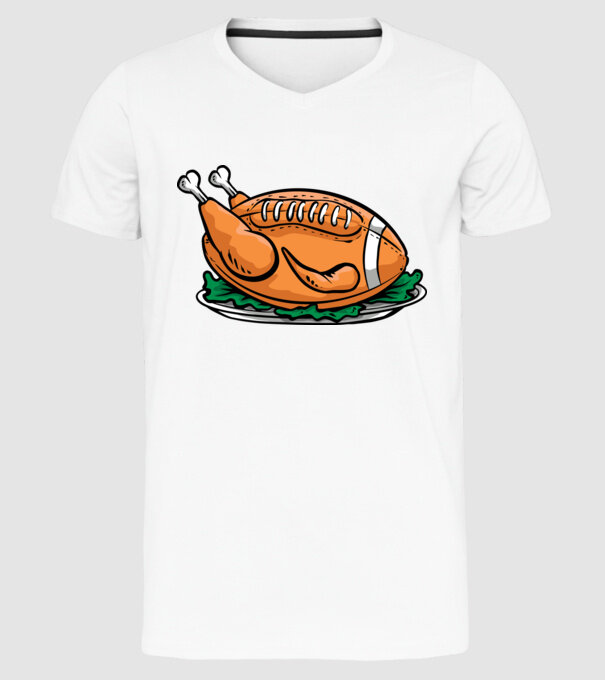 Fotbal american Curcan model alb pe tricou
