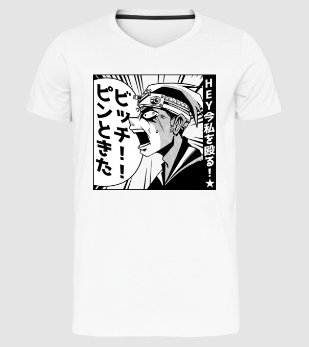 Cap Anime Manga model alb pe tricou