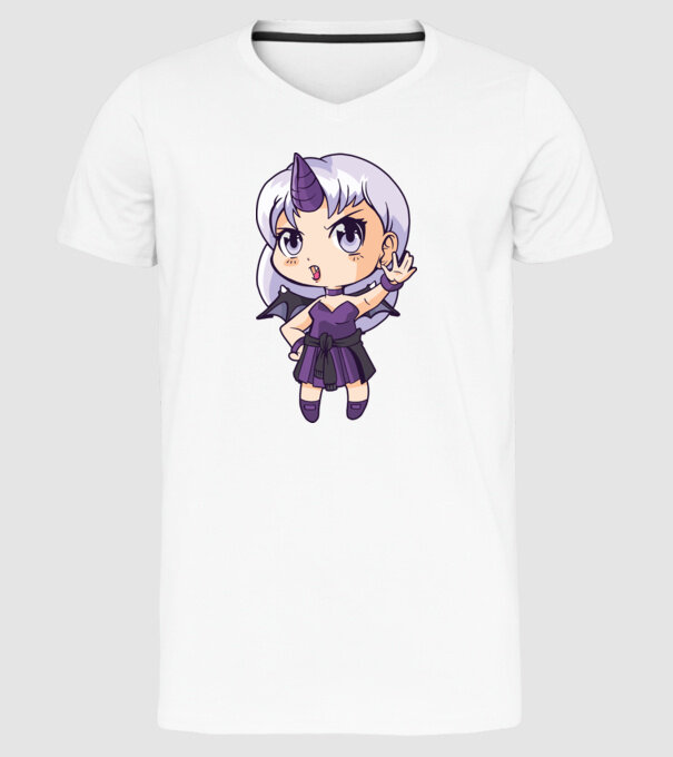 Anime Manga Fată Unicorn model alb pe tricou