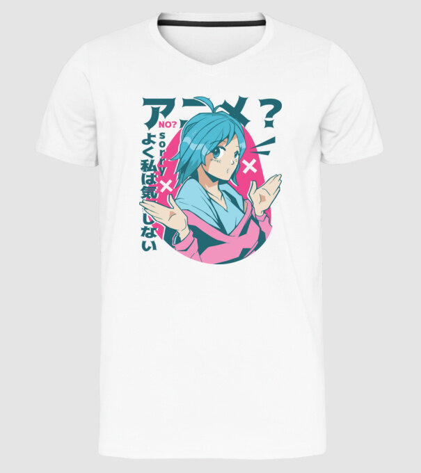 Tricou Anime model alb pe tricou