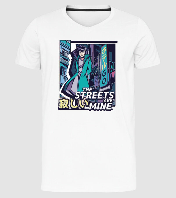Anime Vaporwave benzi desenate model alb pe tricou