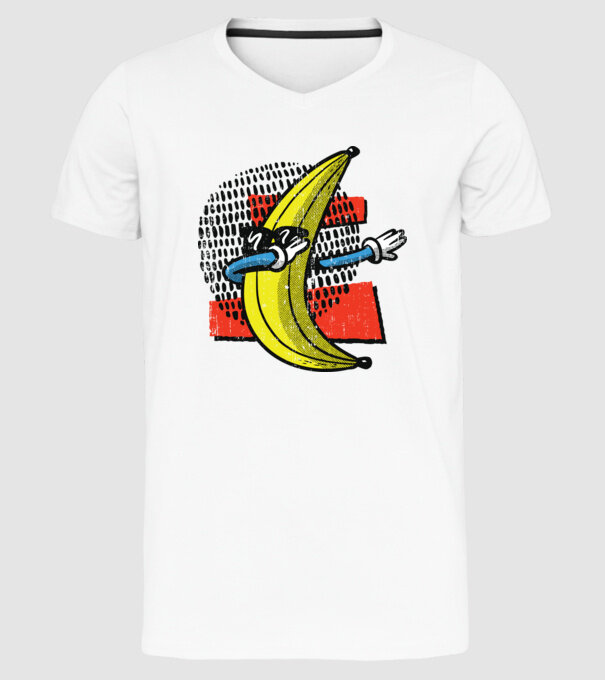 Banană DAB model alb pe tricou