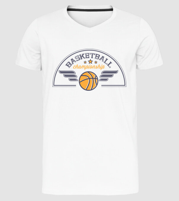 Basketball Championship model alb pe tricou