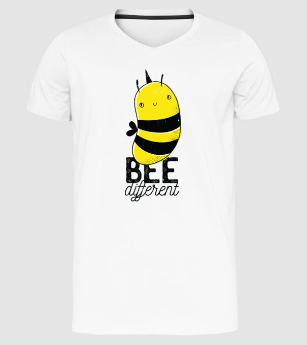 Bee different tricou albinuță model alb pe tricou