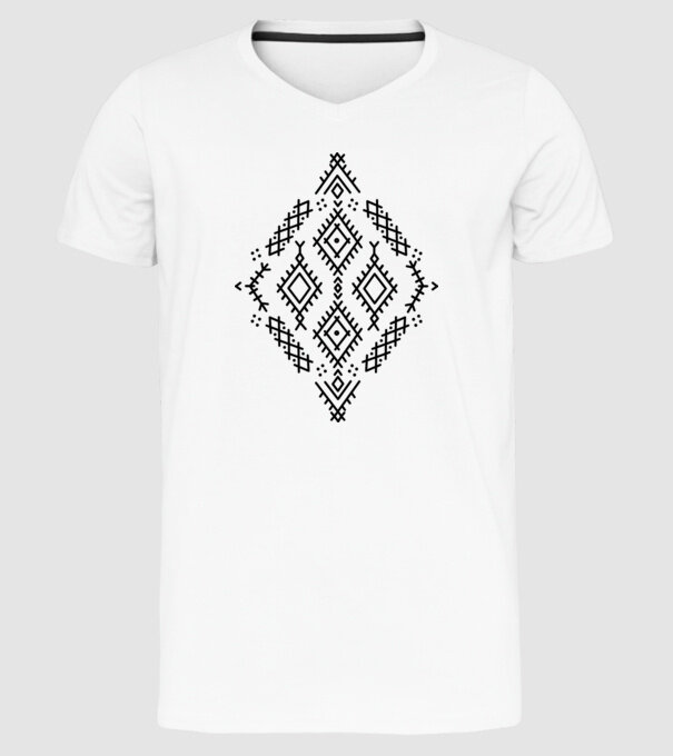 Berbere Symbol model alb pe tricou