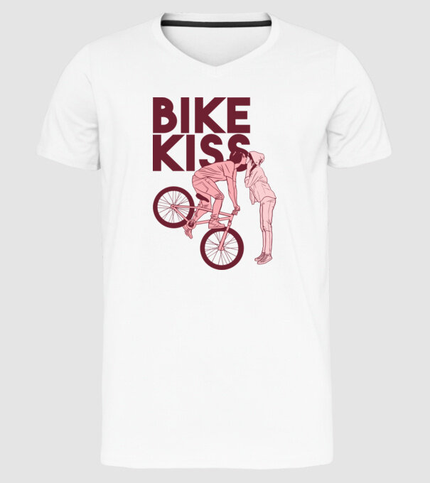 Pupici cu bicicletă model alb pe tricou