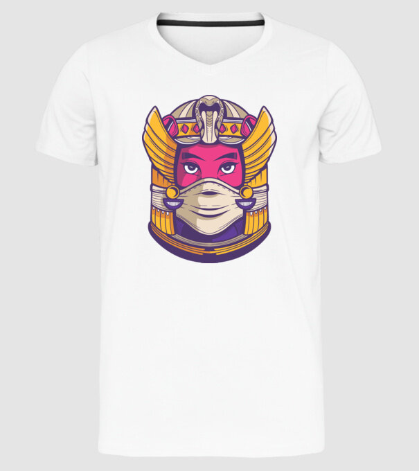 Cleopatra Mască model alb pe tricou