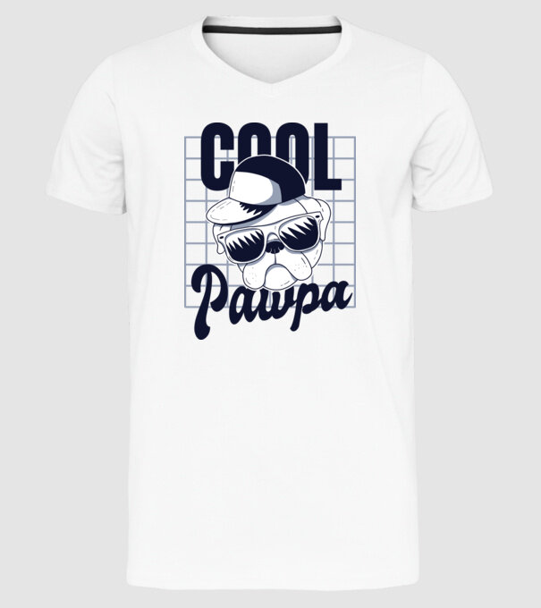 Cool Pawpa model alb pe tricou