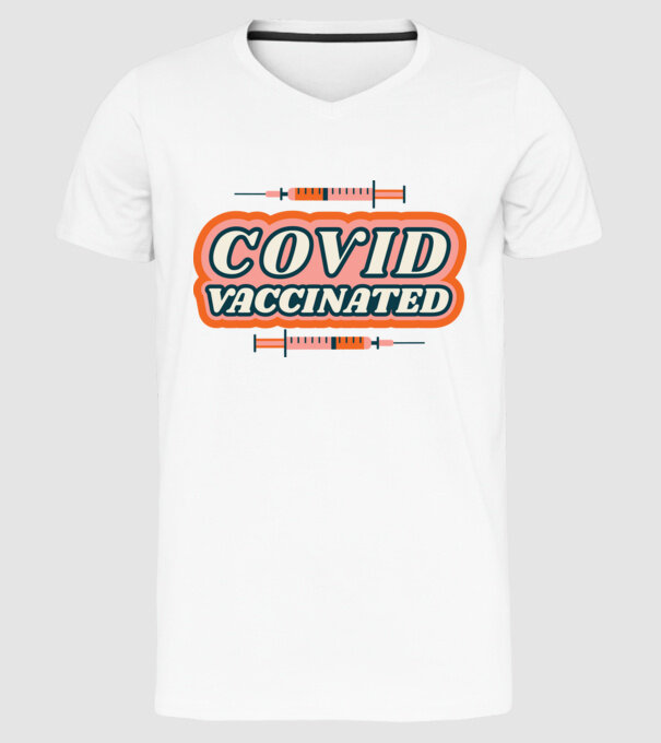 Vaccin Covid model alb pe tricou