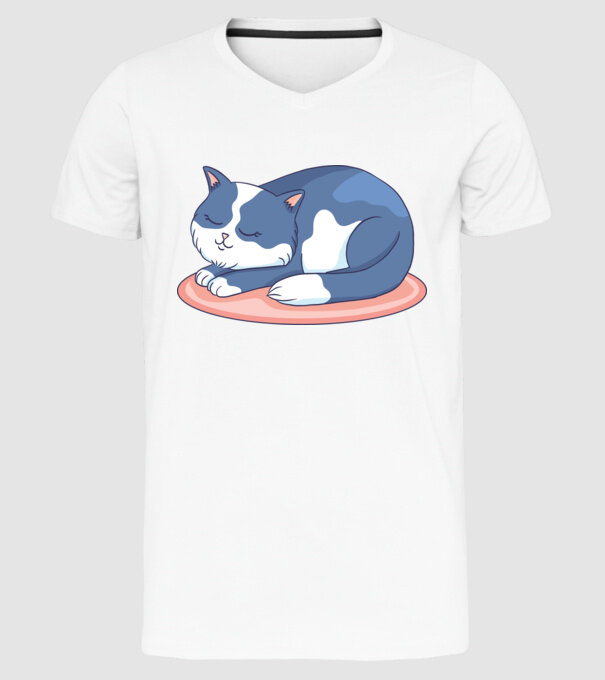 Pisicuță drăguță model alb pe tricou