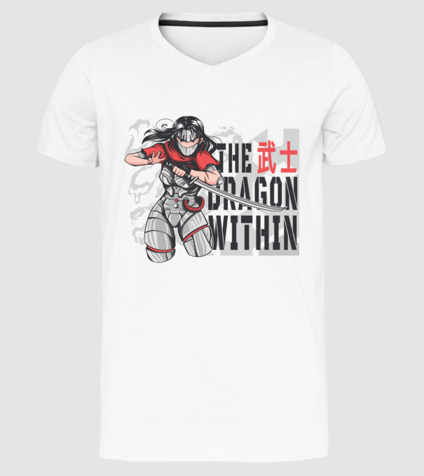Cyborg Ninja fată Anime model alb pe tricou
