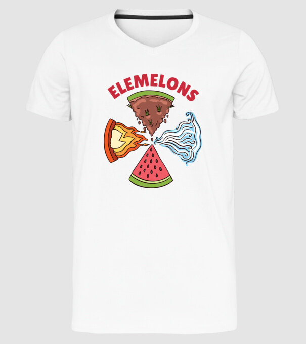 Elemente pepene model alb pe tricou