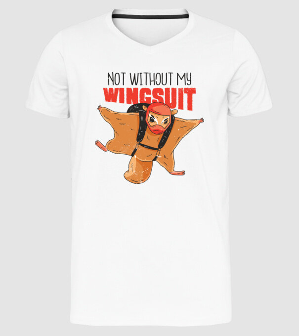 Veveriță cu parașută tricou amuzant model alb pe tricou