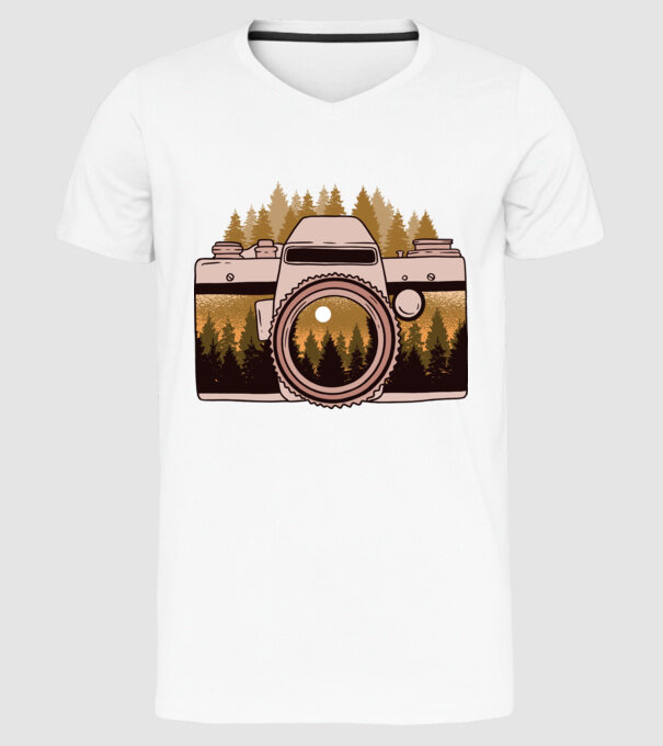 Natură Fotograf tricou fotograf model alb pe tricou