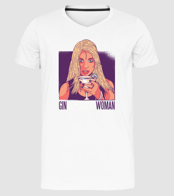Gindependent Woman model alb pe tricou