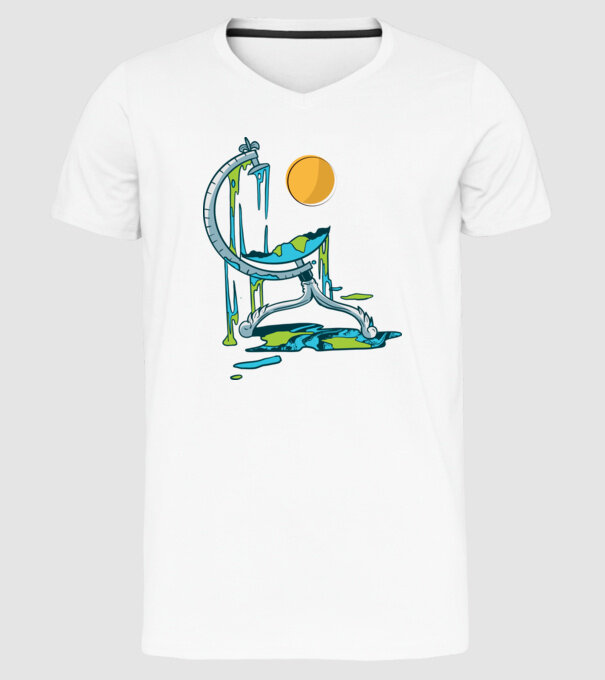 Încălzire globală model alb pe tricou