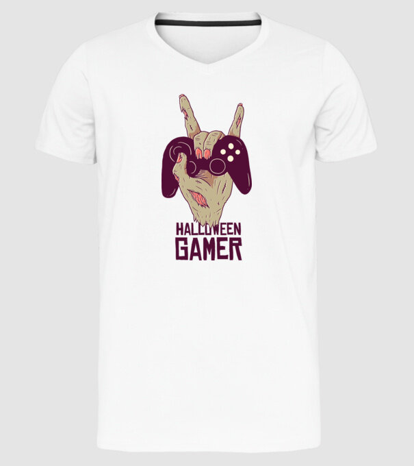 Halloween Gamer tricou Zombie model alb pe tricou