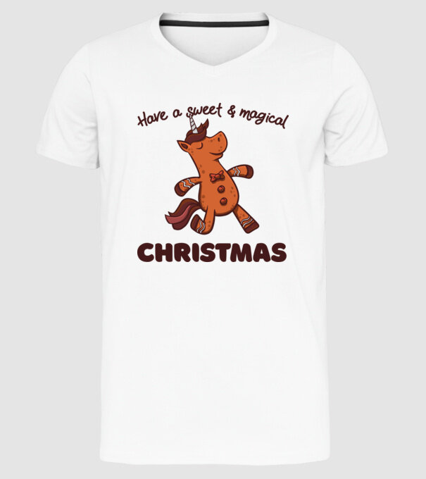 Have a sweet and magical Christmas model alb pe tricou