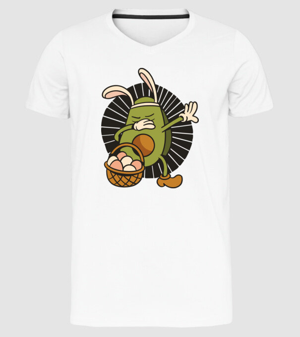 Avocado de Paște DAB model alb pe tricou